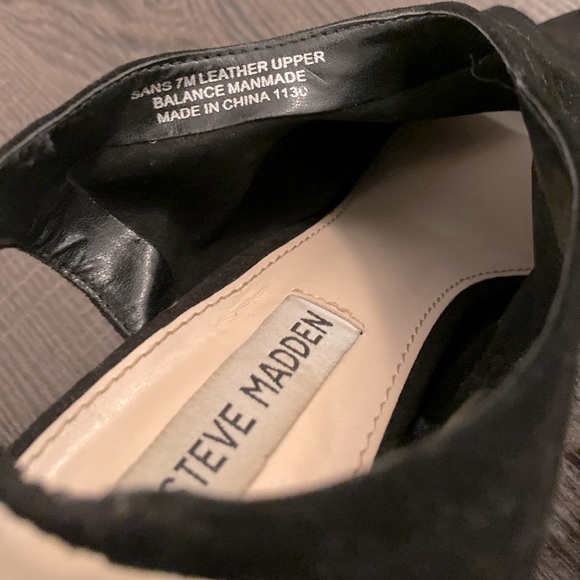 STEVE MADDEN black suede heels 👠 - Picture 4 of 4